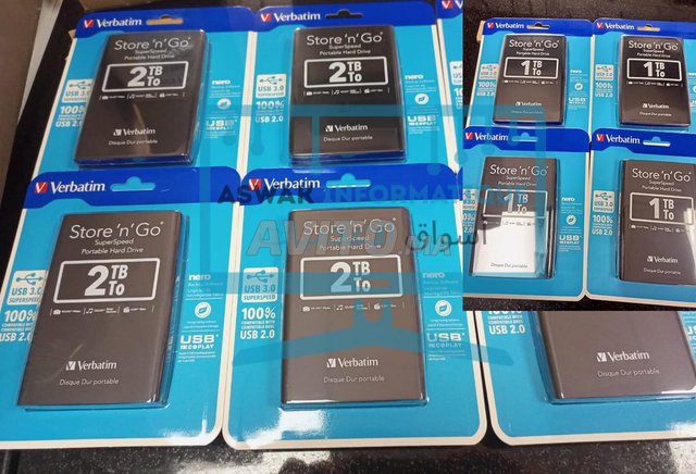 Disque Dur Verbatim USB 1TB / 2TB