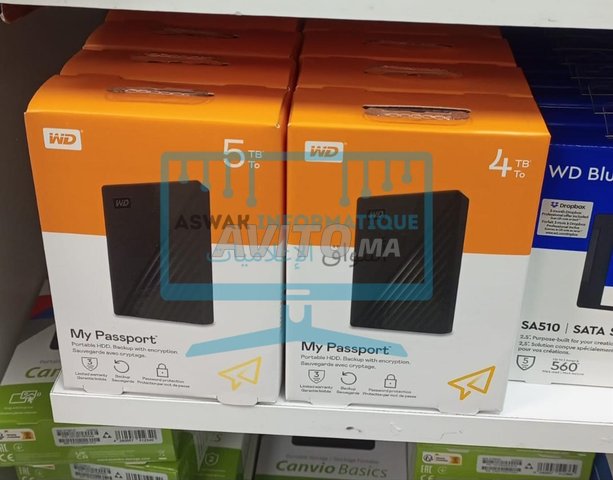 WD My Passport 4TB / 5TB Disque Dur USB