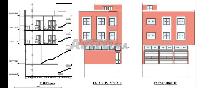 أرض للبيع  جوج واجهات تجارية و بلان مصادق عليه