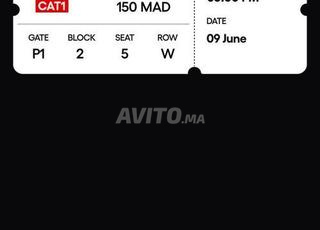 Ticket maroc vs benin
