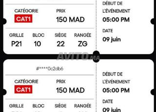 ticket maroc vs benin cat 1
