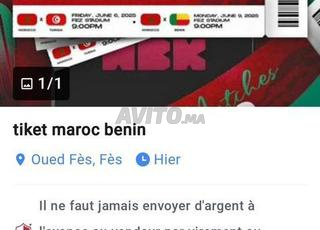 2 tiket maroc binin