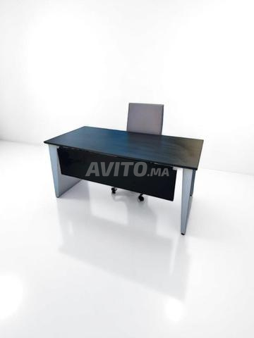 Bureau droit Ronéo Noir 160x80cm