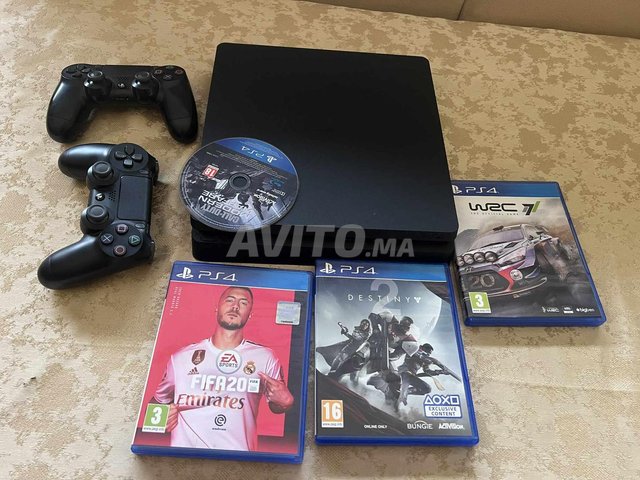 playstation 4 slim 500gb 2 manette 4 jeux cds