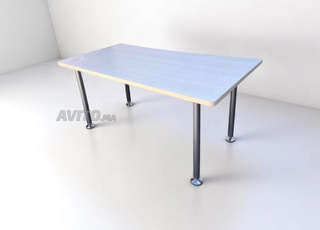 Bureau droit 154x80cm ajustable en hauteur