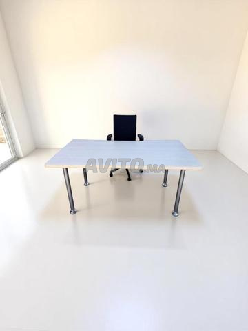 Bureau droit 154x80cm ajustable en hauteur