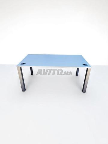 Bureau droit Steelcase 160x80cm blanc passe câble