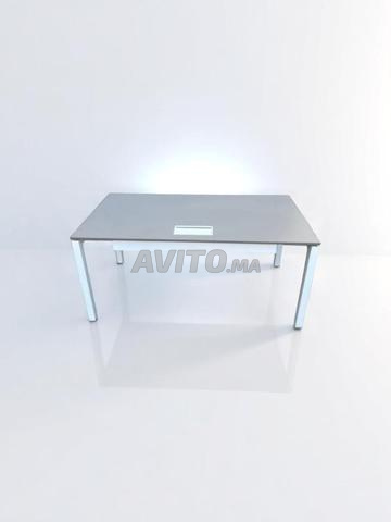 Bureau droit Steelcase 160x80cm blanc/gris