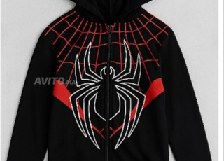 جاكيت سبايدرمان بلون الأزرق الفاتح و الأحمر 