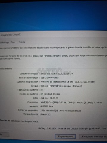 HP elitebook i5 8th 