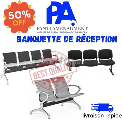 Banquette d'accueil ensimili cuir chaise d'attente