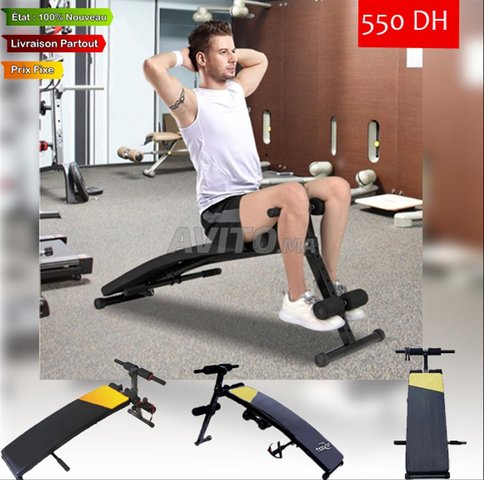 Banc De Musculation Abdominal - Cordes Et Poids