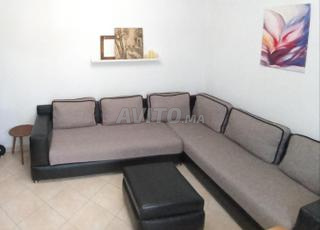 Salon moderne L semi cuir