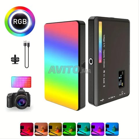 LED RGB Camera Light, 360° Full Color RGB Bi-color
