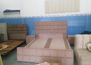 lit 180 avec rangement et 2 table chevet promotion