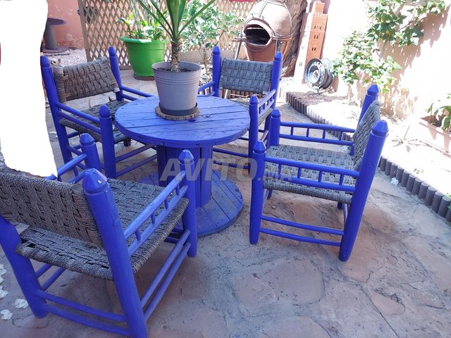 Salon jardin couleur Bleu Majorelle 