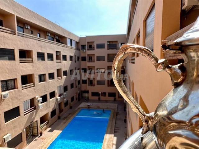 Appartement 2 chambres piscine gueliz hivernage