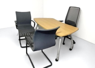 Bureau Steelcase à roulette 160cm réglable