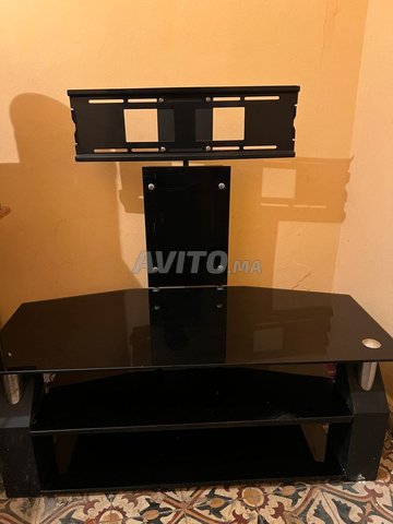 Table Tv en verre avec support Tv