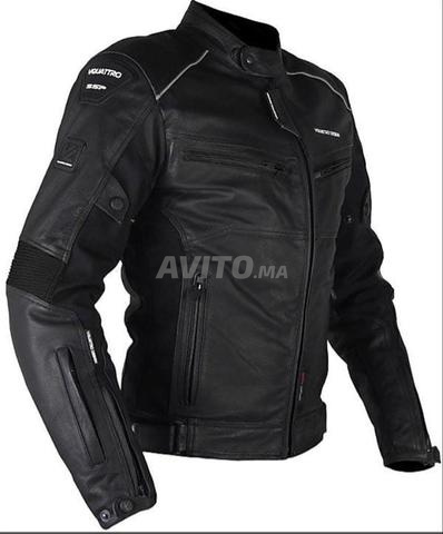 Vquattro SP-81 veste en cuir imperméable Noir