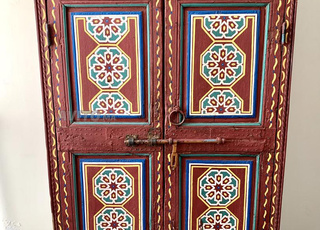 Portes marocaine Ryad en bois sculpté à la main