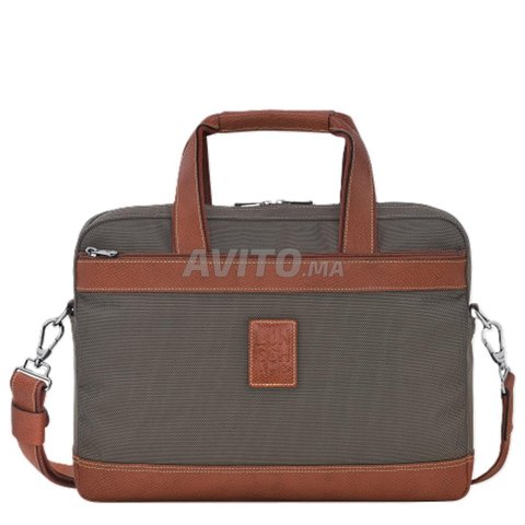 LONGCHAMP Porte-Documents Cuir et Toile BOXFORD S
