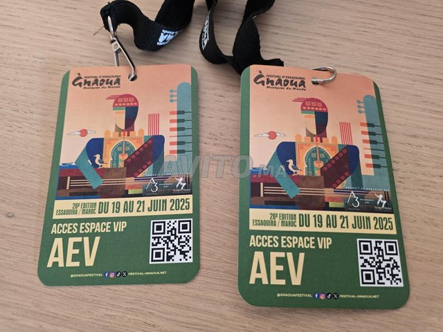Badges VIP Festival Gnaoua Accès illimité 