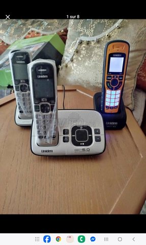 téléphone fixe sans fil trio avec répondeur 
