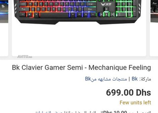 Bk Clavier Gamer Semi - Mechanique Feeling 