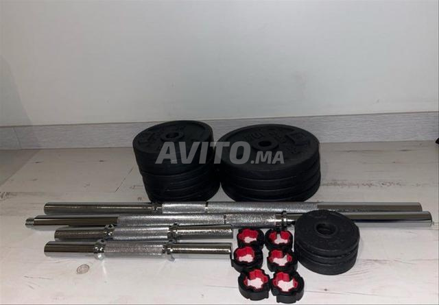 kit 50 kg haltères et barres de musculation