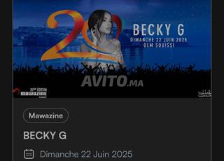 2 Ticket Becky G Mawazine