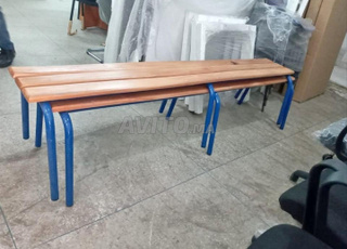 Banc semi métallique avec et sans dosier 