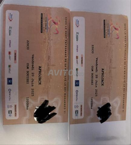 deux tickets pour le concert d'AFROJACK