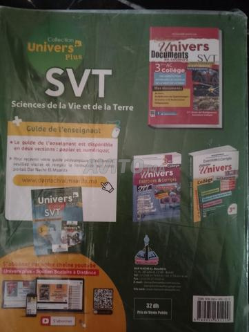 livre univers plus svt 3ac état 10/10 - 2