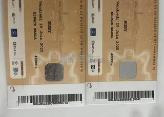 deux tiquets mawazine rubis