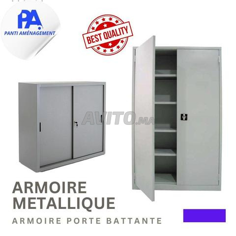 Armoire métallique avec 2 porte battante 