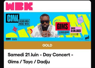 Ticket gold maitre gims dadju tayc