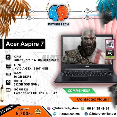 Acer Aspire 7 i7-10750H GTX 1650Ti