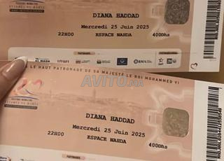 2 ticket mawazine diana haddad a 400 dh