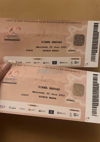 2 ticket mawazine diana haddad a 400 dh