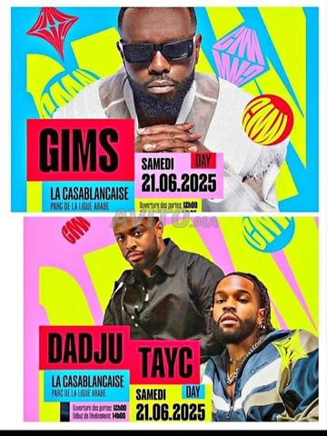 Billet pour le concert de tayc gims et dadju 