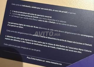 3 cartes mawazine vip Chellah - 26 juin