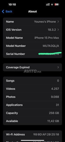 iPhone 15 Pro Max Blue Bon Occasion