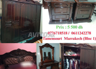 Chambre à coucher italienne complète avec Matelas