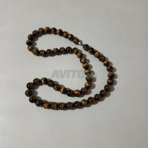 collier en perles oeil de tigre original - 2