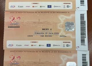 3 billets GOLD concert BECKY G 