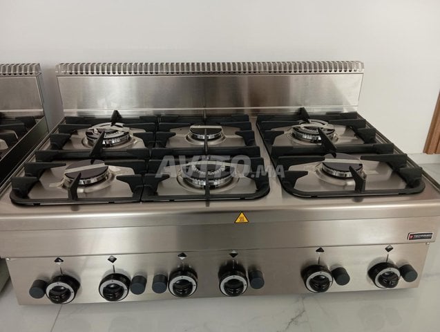 PIANO DE CUISSON 6 FEUX VIFS GAZ NATUREL