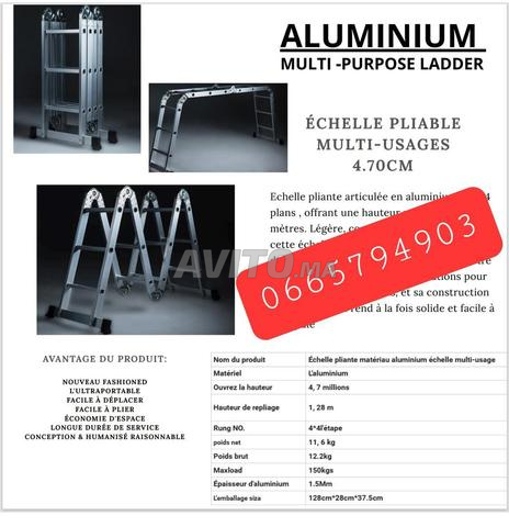 échelle pliante en aluminium 4,7m