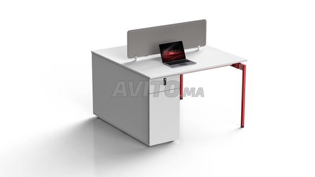 bureau/margerite 4 postes avec caissons intégrés