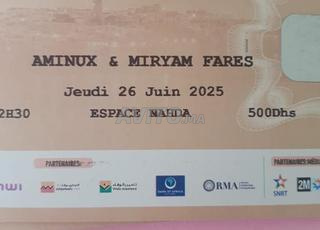 OFFRE 2 Tickets Aminux et Myriam Fares